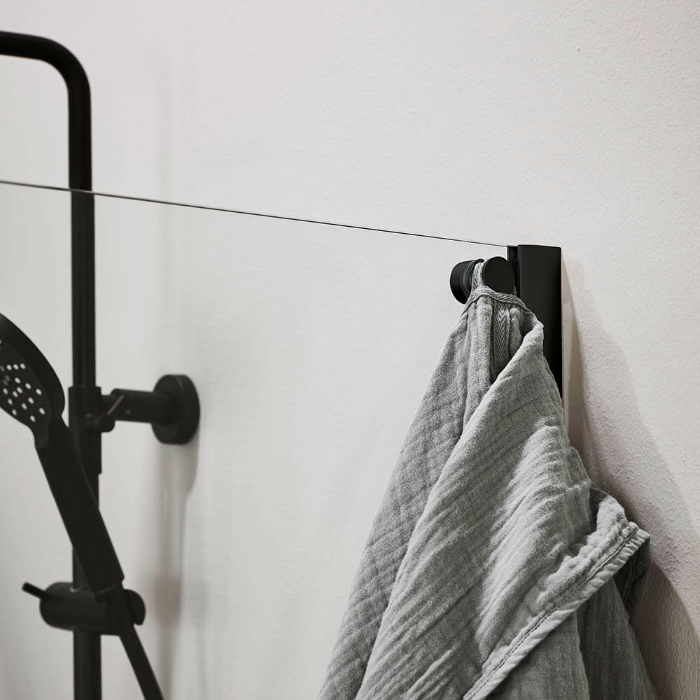 Duschhörn Noro Frost Concept Klarglas Svart