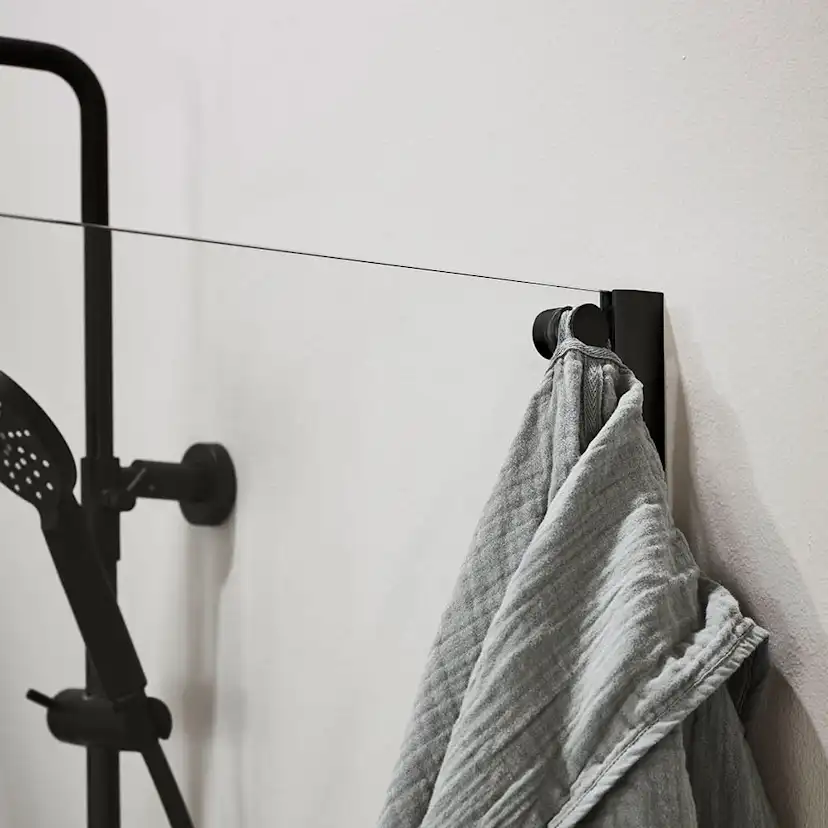 Duschhörn Noro Frost Concept Klarglas Svart