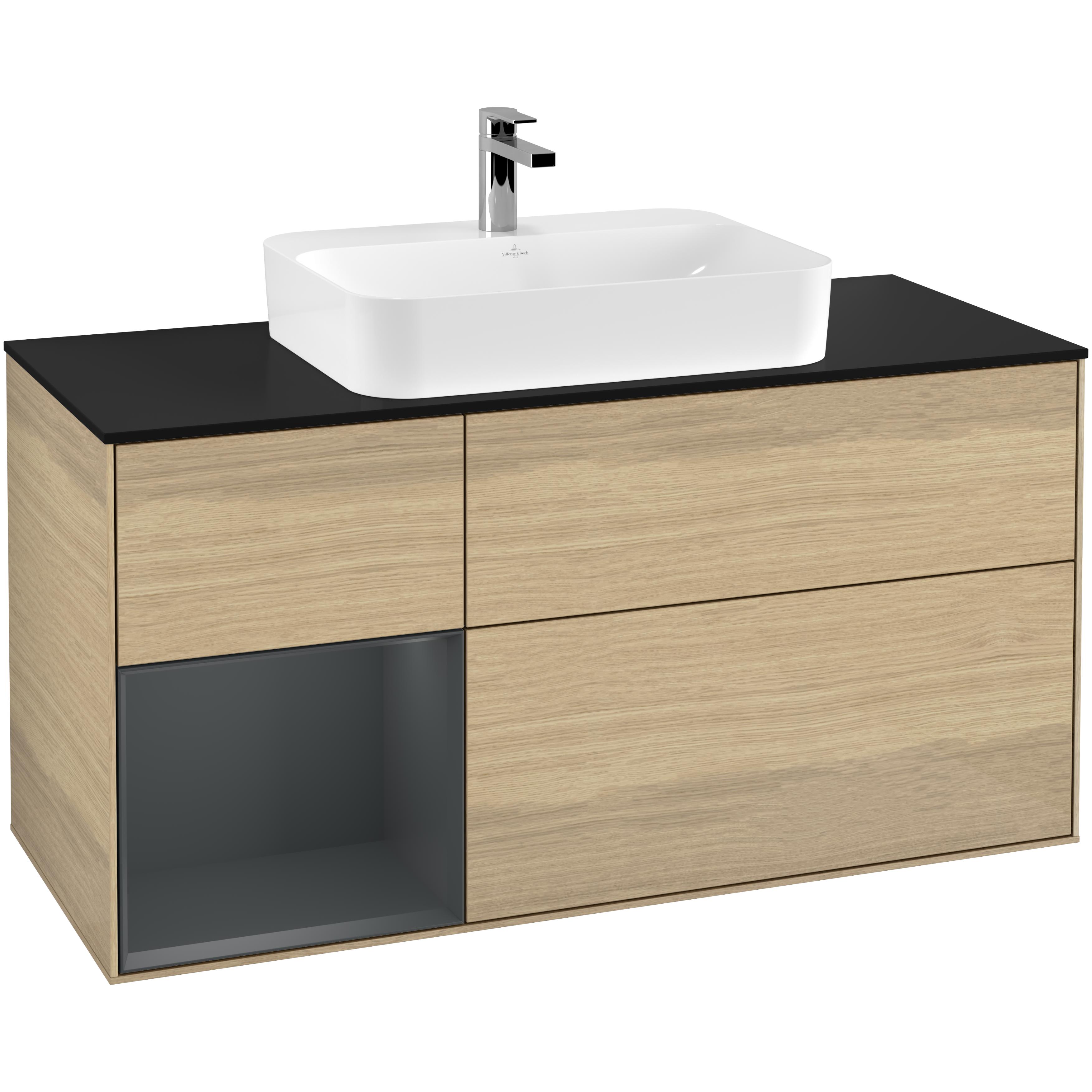 Tvättställsskåp Villeroy & Boch Finion med 3 Lådor Hylla och Bänkskiva för Ytmonterat Tvättställ