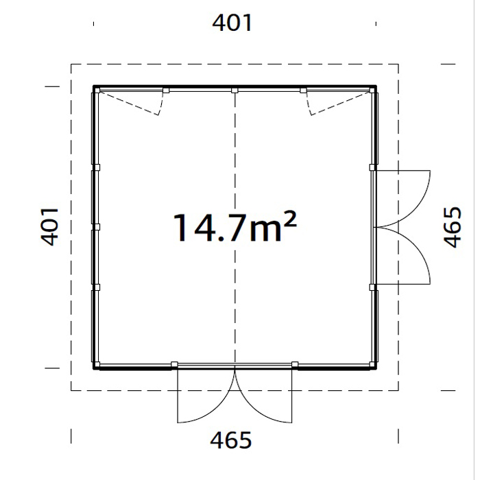 Isabella 14.7 m2 BNDIP Impregnerad brun