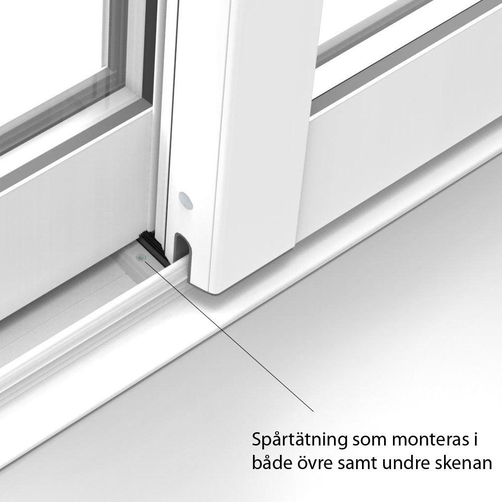 Skjutfönster med fast underdel Landskap Robust Vår och Höst 2-del