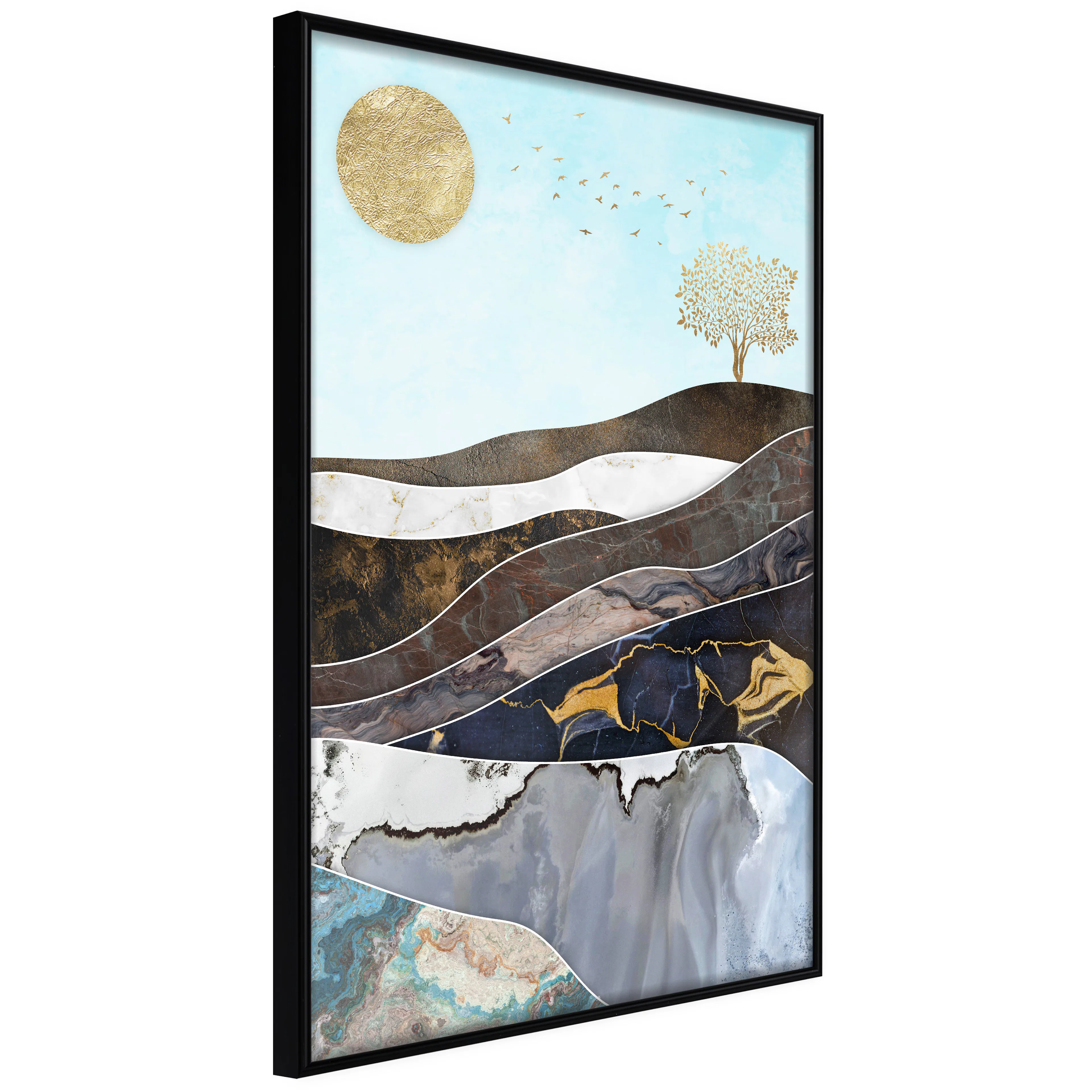 Affisch - Layers of Earth [Poster] 40x60 Svart ram, 40x60 cm