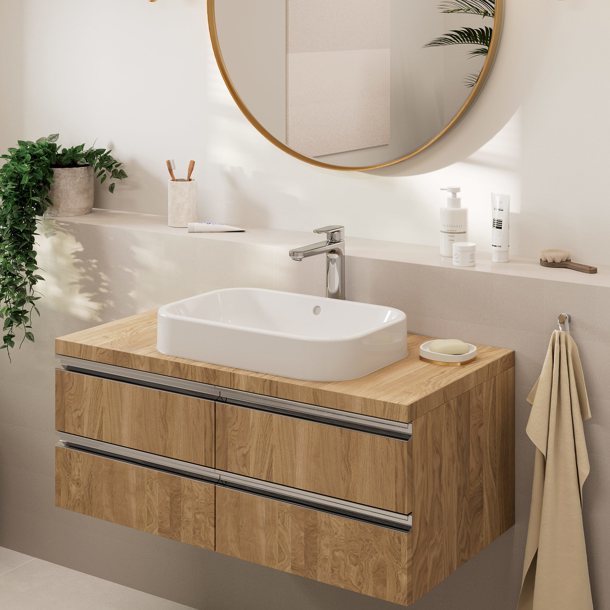 Tvättställsblandare Hansgrohe Vernis Blend 190 med Lyftventil