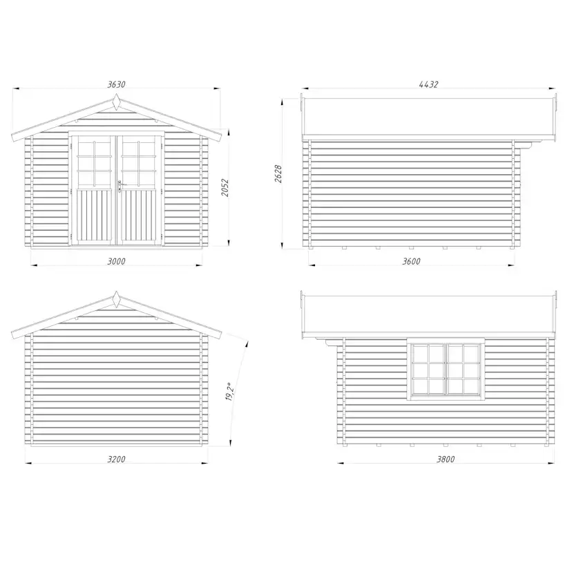 Sally 10,2 m2 PNT7042A2 Ljusgrå/Antracit