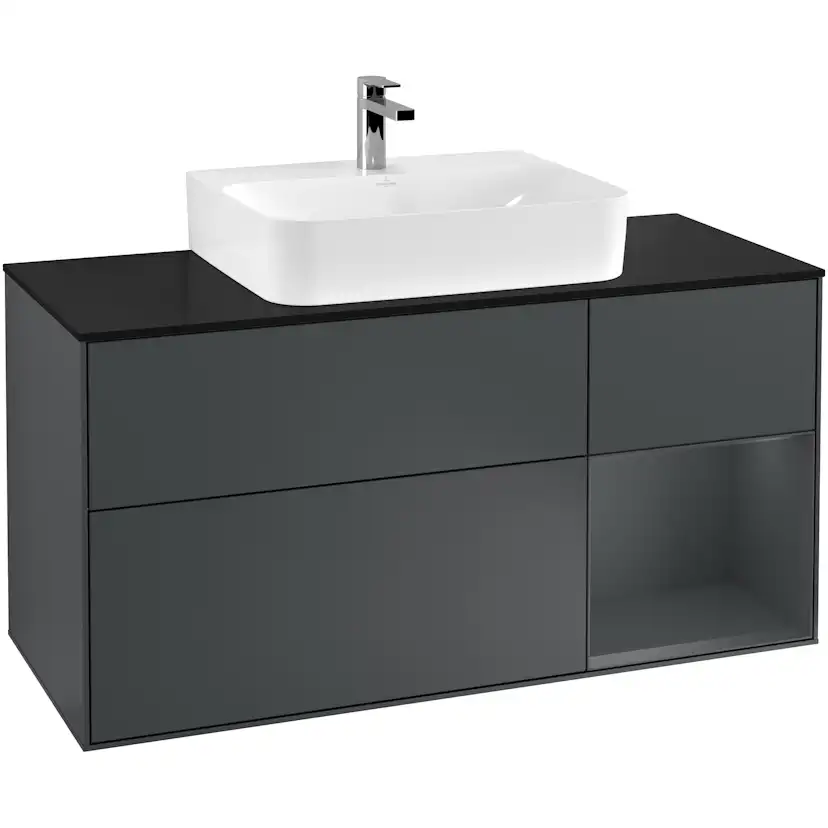 Tvättställsskåp Villeroy & Boch Finion med 3 Lådor Hylla och Bänkskiva för Centrerat Tvättställ