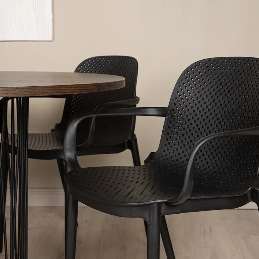Matgrupp furniture/fashion Stone Rund med 4 Baltimore Stolar