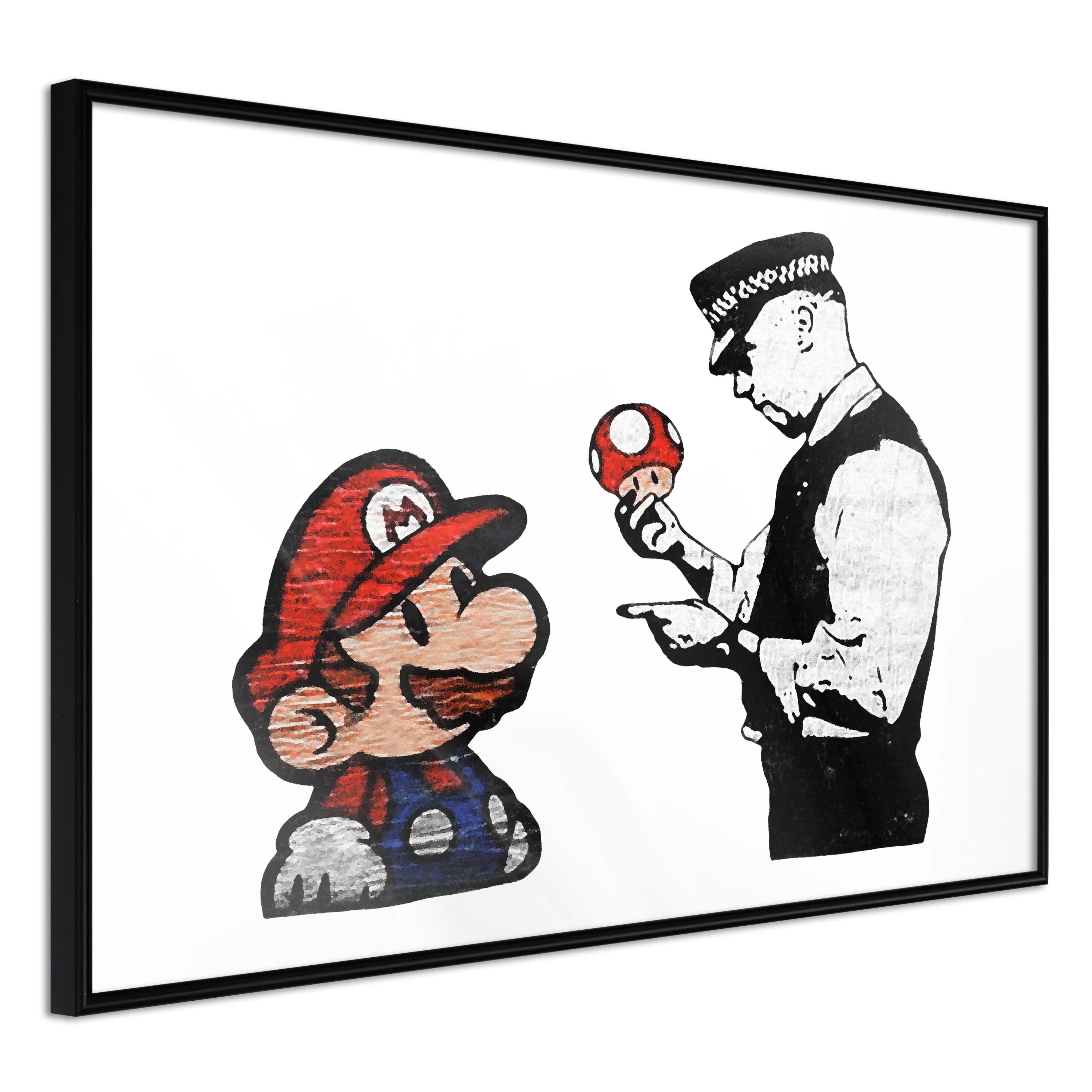 Poster Artgeist Affisch Banksy Mushroom Picker