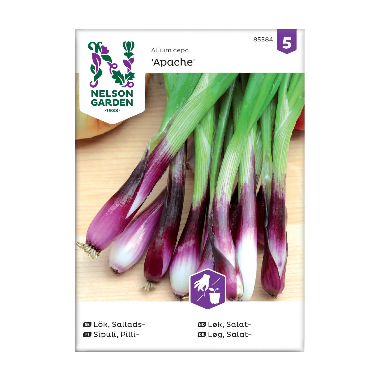 Frö Salladslök Nelson Garden Apache Röd