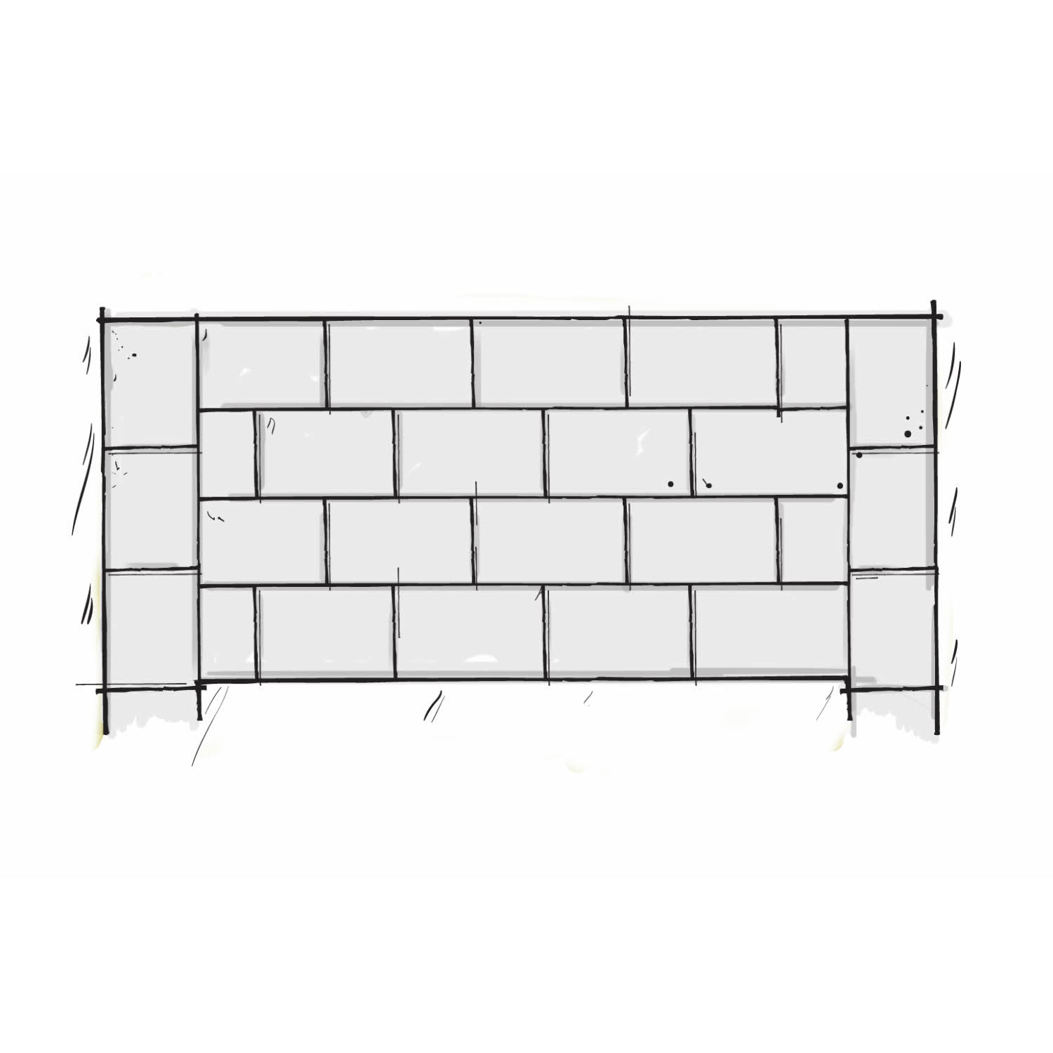 Rustik halvblock 190x195x138, Naturgrå Naturgrå, Halvblock, 190x195x138 mm