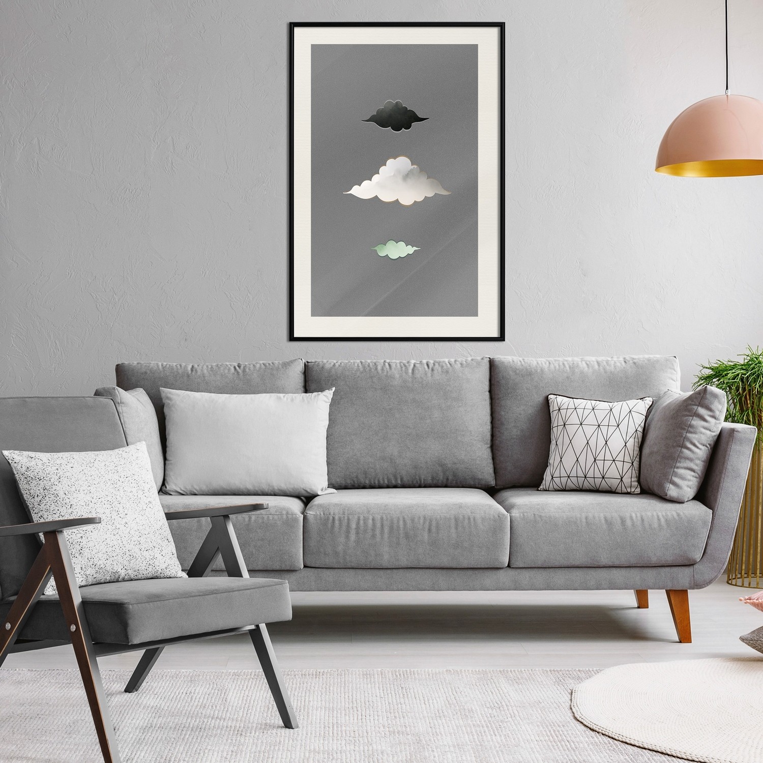 Affisch - Cumulonimbus [Poster] 20x30 Svart ram med passepartout, 20x30 cm