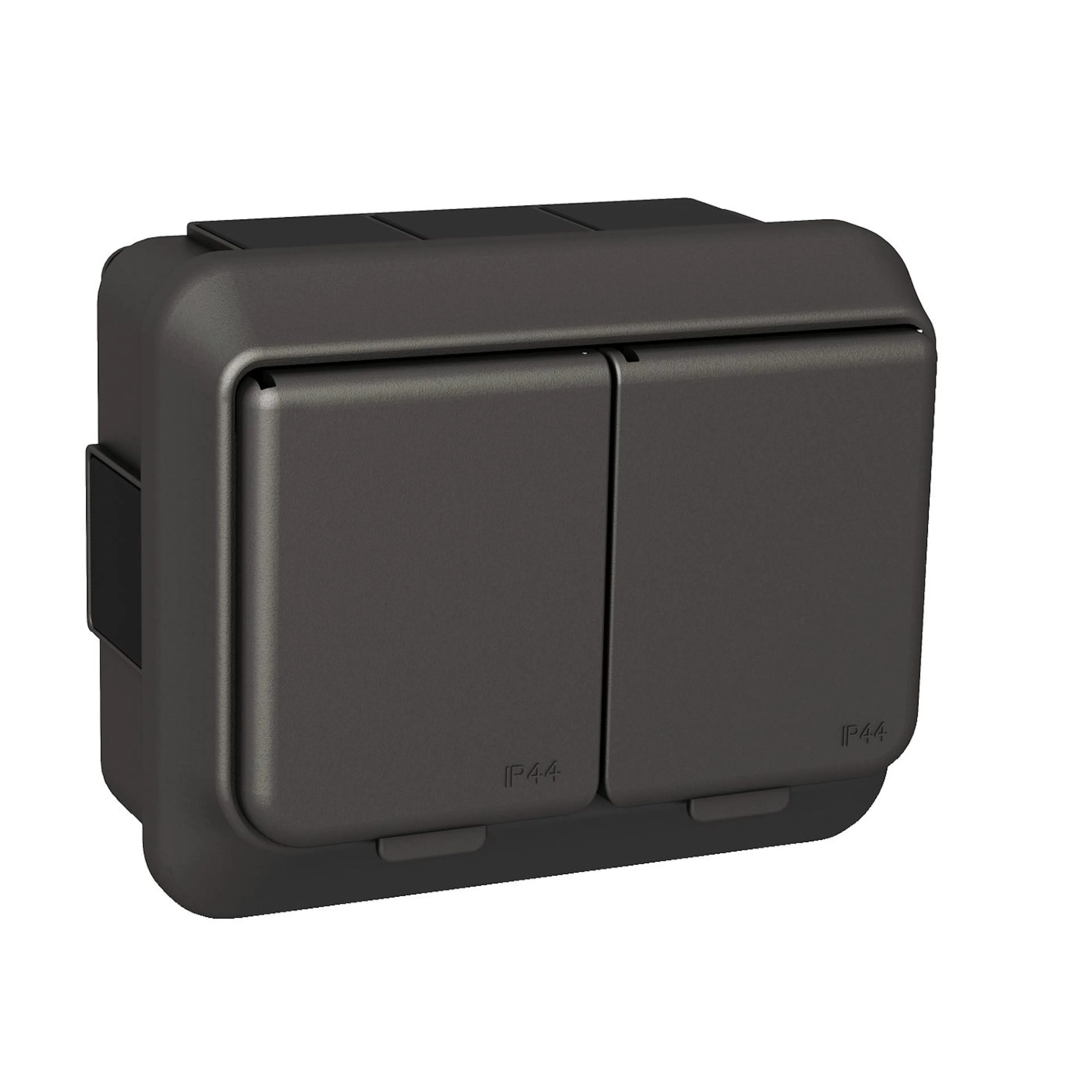 Vägguttag Schneider Electric Exxact Primo 2-vägs Utanpåliggande Jordat 16A IP44 Skruvanslutning