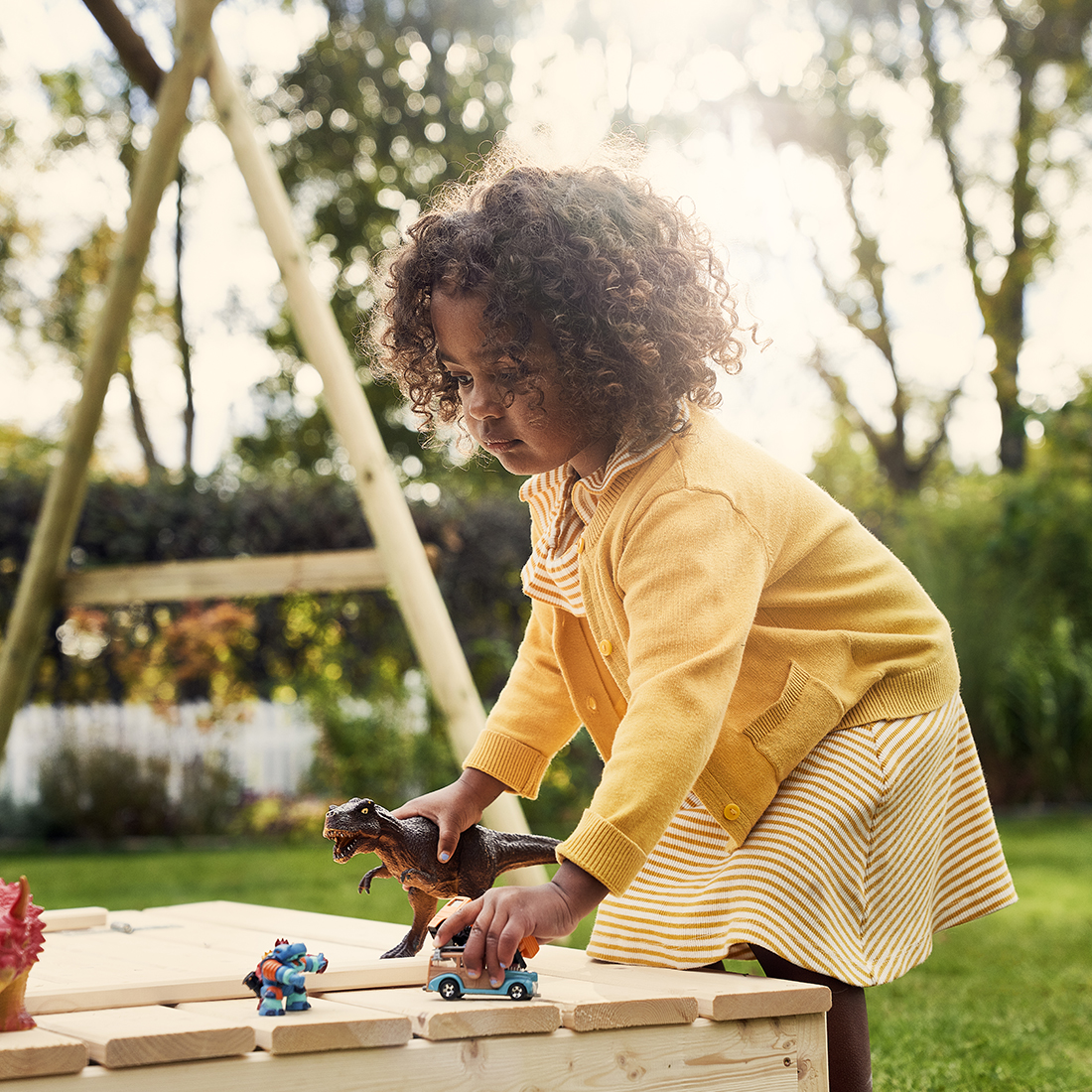 Sandlåda Jabo med Bänk och Lock Trävit 120x120 cm