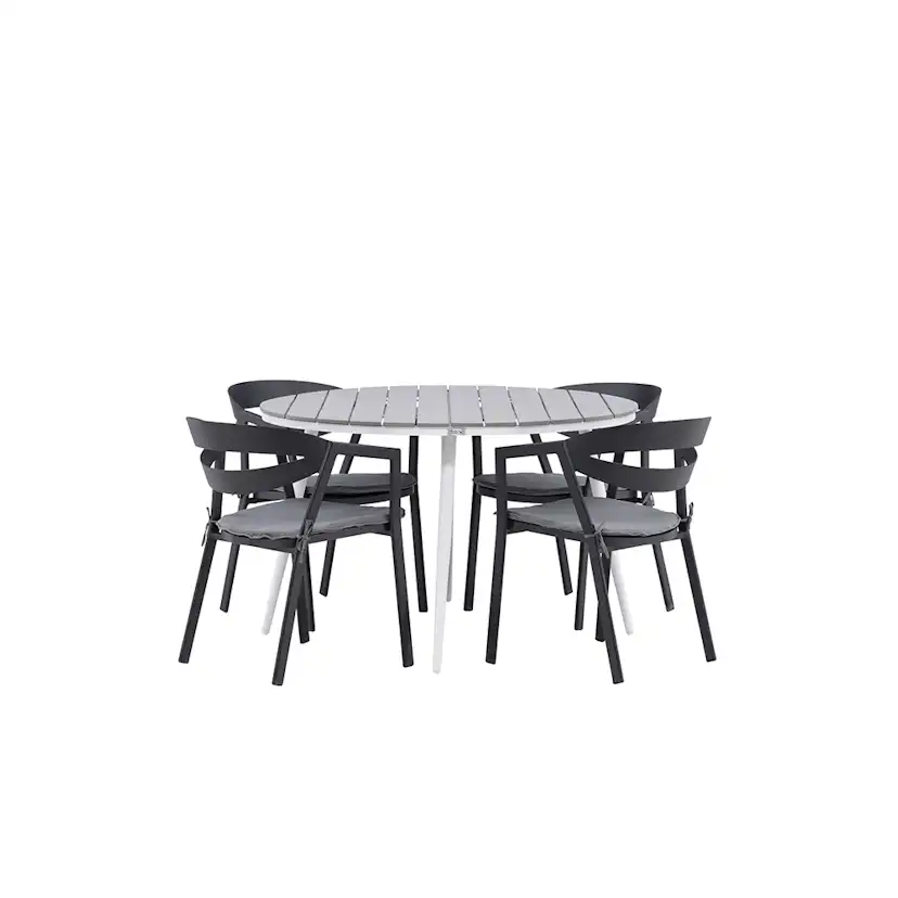 Matgrupp Venture Home Break Ø120 cm Rund Trädgårdsgrupp med 4 Stolar
