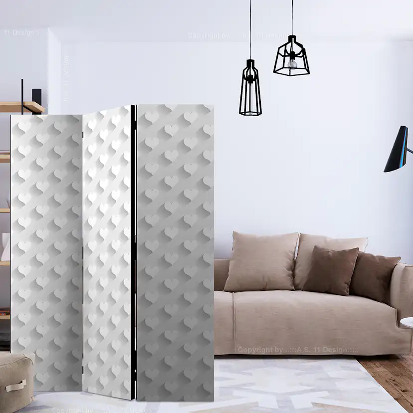 Rumsavdelare Arkiio Grey Hearts 135x172 cm