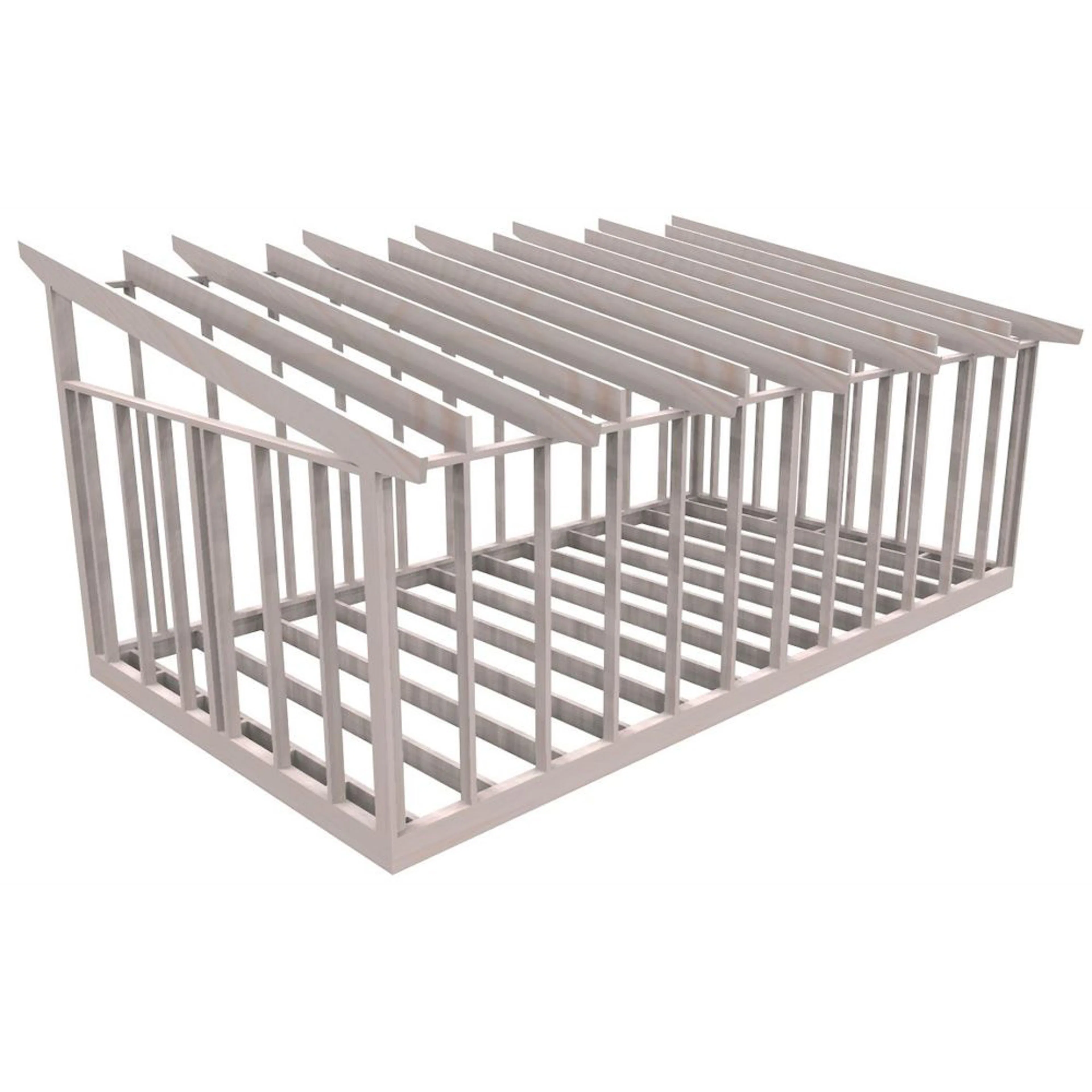 Attefallsstomme Byggstommar 10 grader 7200x3940 mm Lösvirke