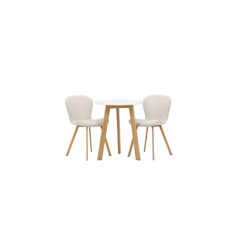 Matgrupp Venture Home Leonora Ø65 cm med 2 st Lilja stolar