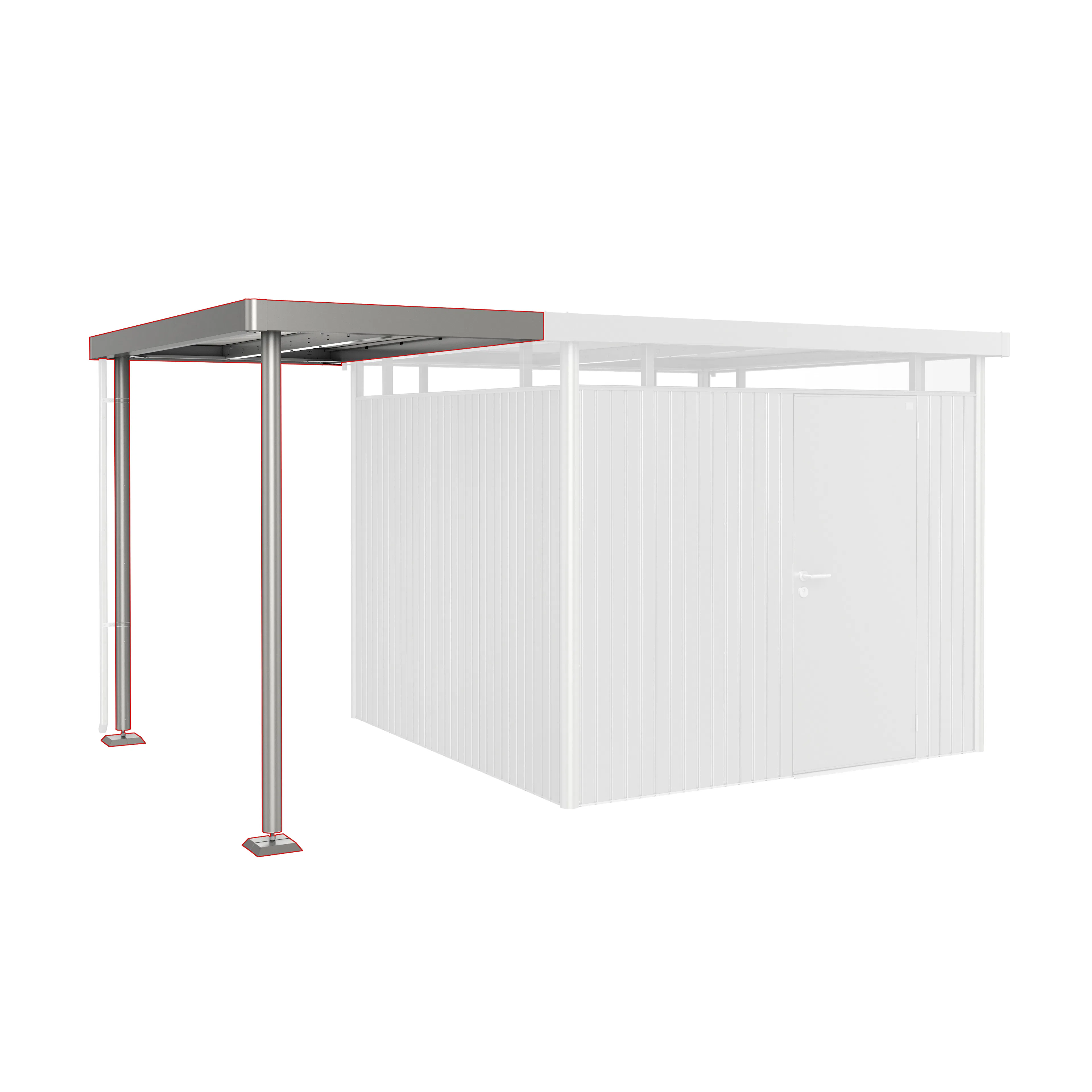 Sidotak HighLine H4 Storlek S metallic kvarts-grå Kvartsgrå