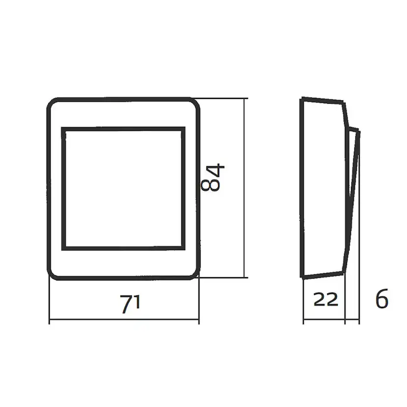 Strömbrytare Elko Trapp/1-Pol Utanpåliggande RS