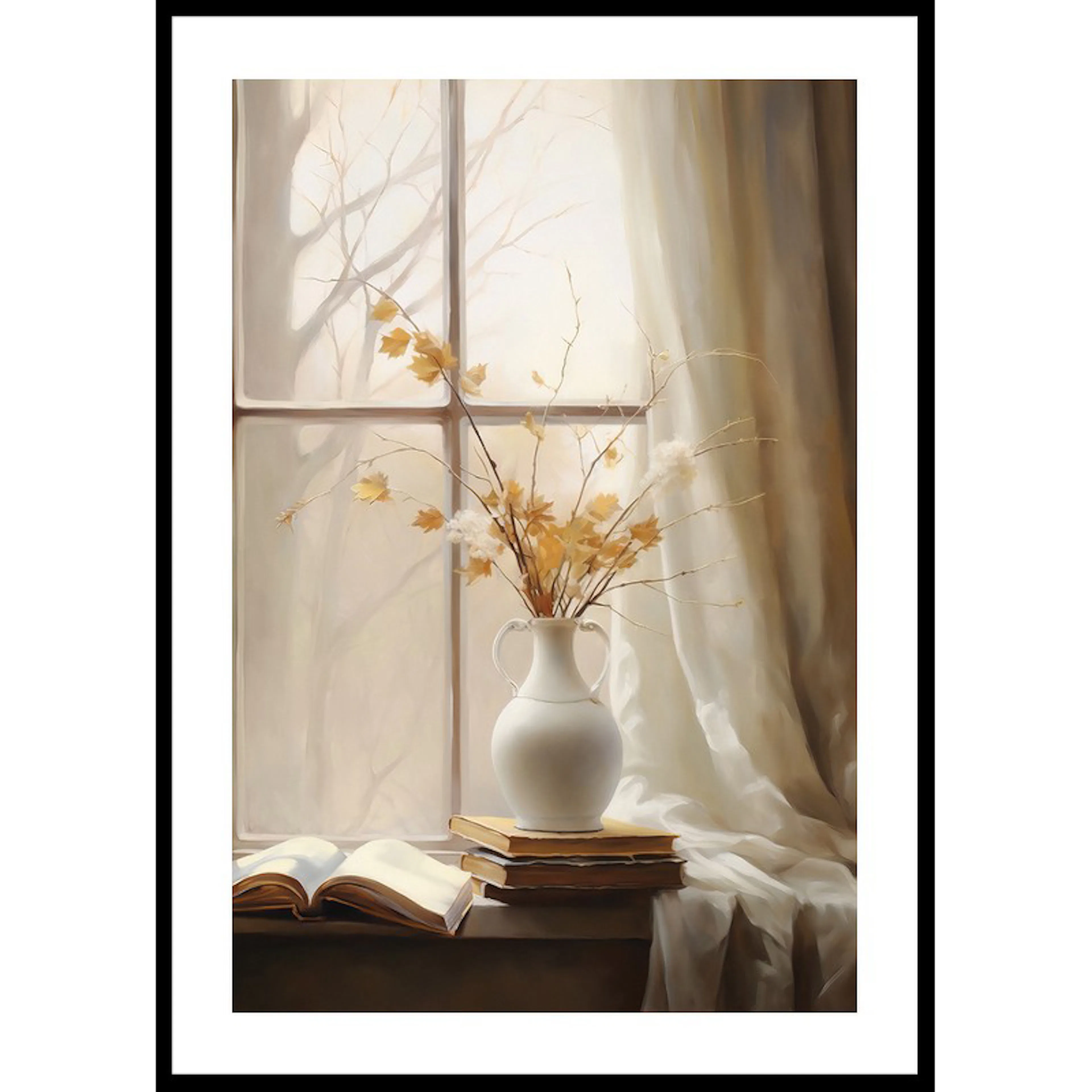 Vase And Flowers In A Window 50x70 50x70 cm