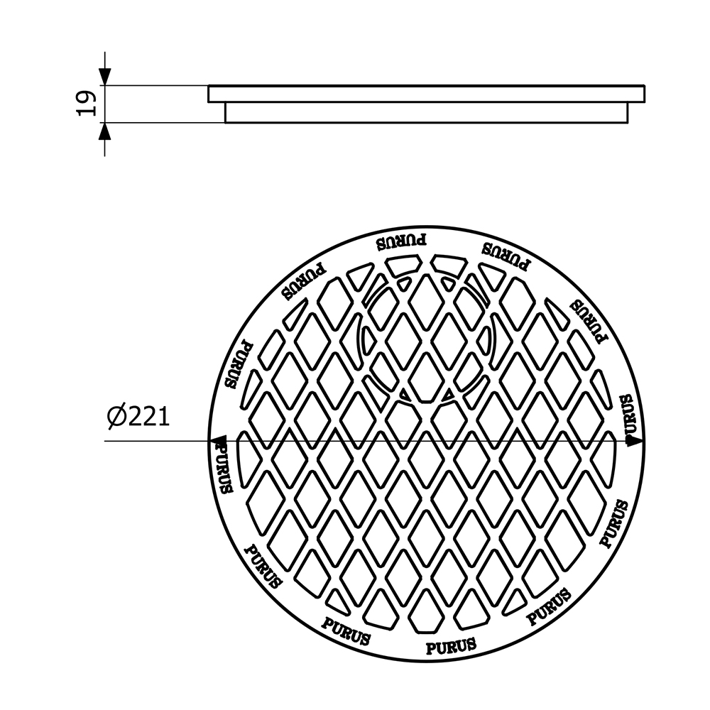 Golvbrunnssil Purus 220 Plast