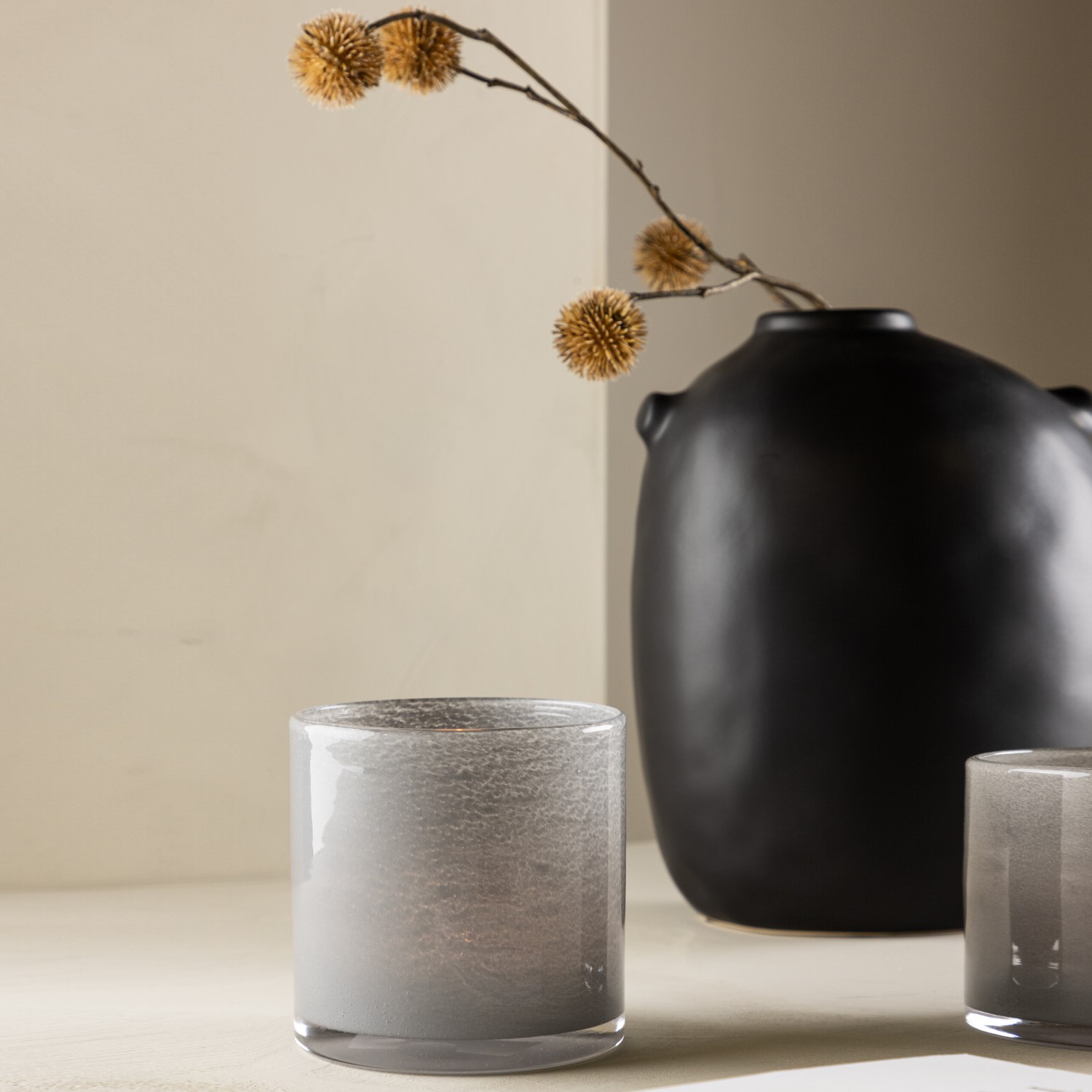 Glora Lantern  - Light Grey- 12*12Hcm Ljusgrå, H: 120 mm