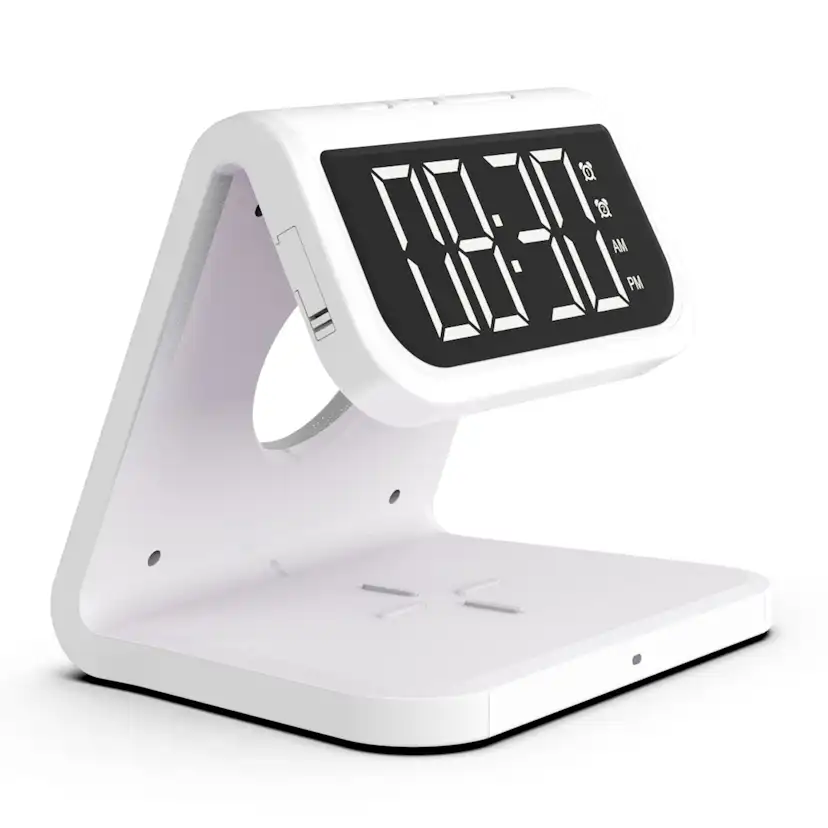 Väckarklocka Ventus med Trådlös Mobilladdning och Desinfektion