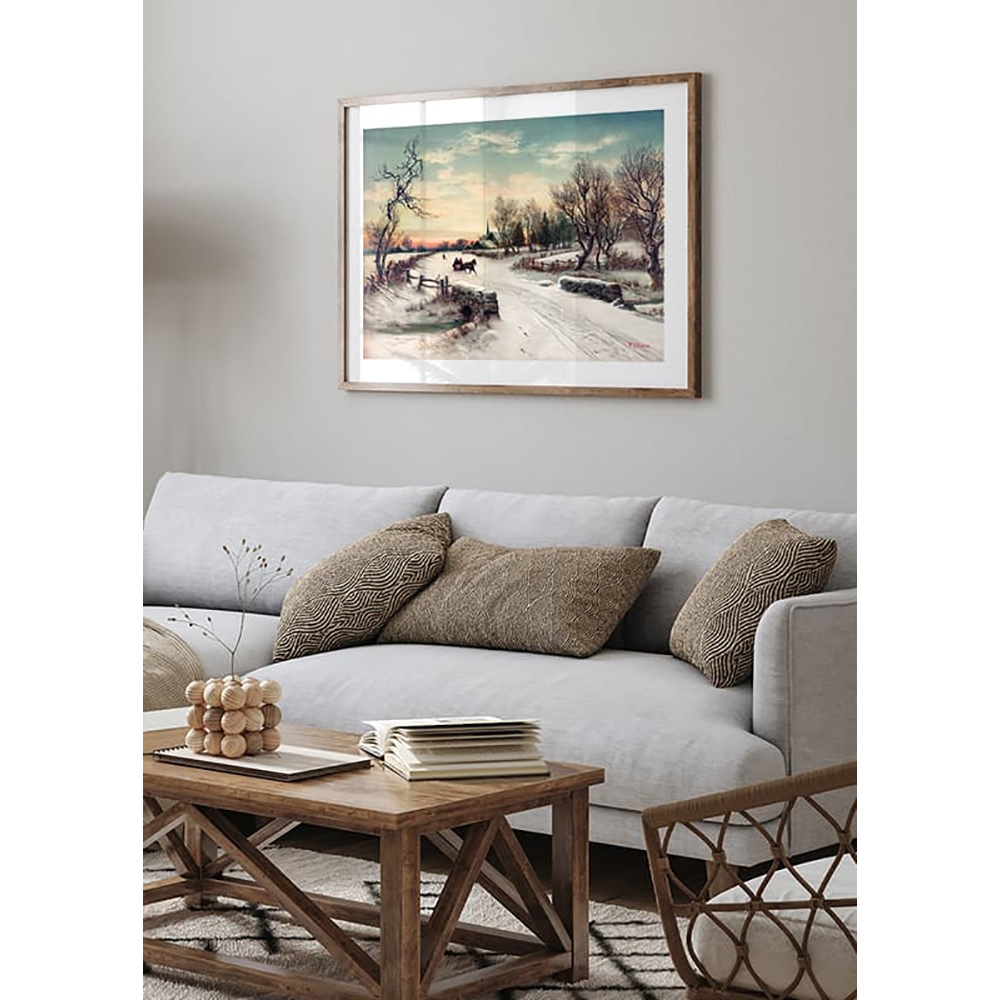 Poster Gallerix Horse And Carriage In Snow