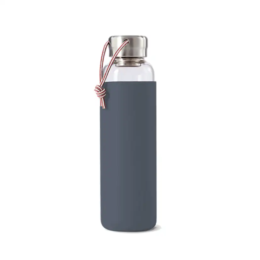 Flaska black+blum Glas Rubber 600 ml Campingvattenflaska