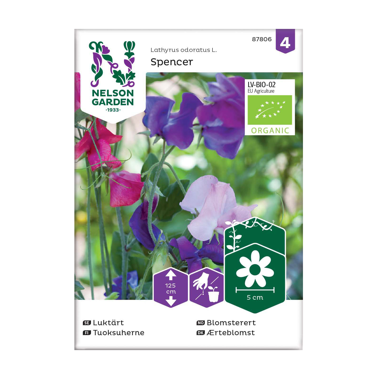 Frö Luktärt Nelson Garden Spencer Mix Organic