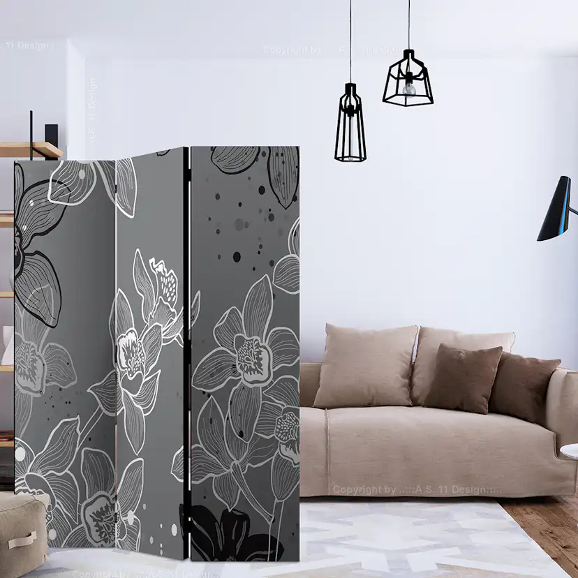 Rumsavdelare Skärmvägg Arkiio Winter Flora 135x172 cm