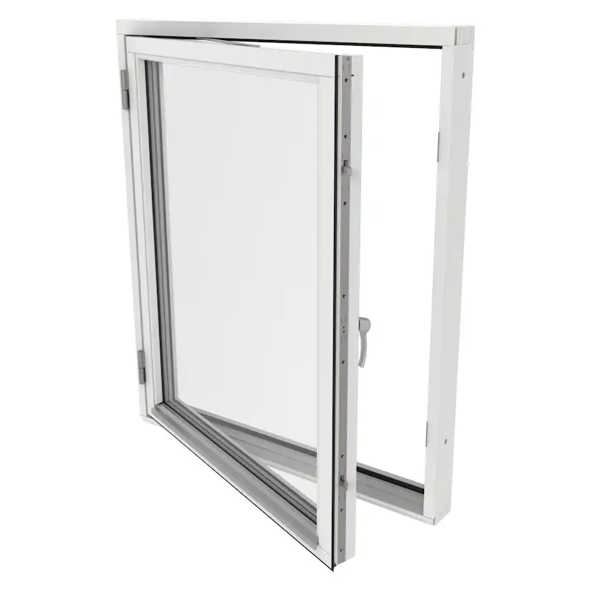 Sidohängt Fönster Outline 3-Glas Trä