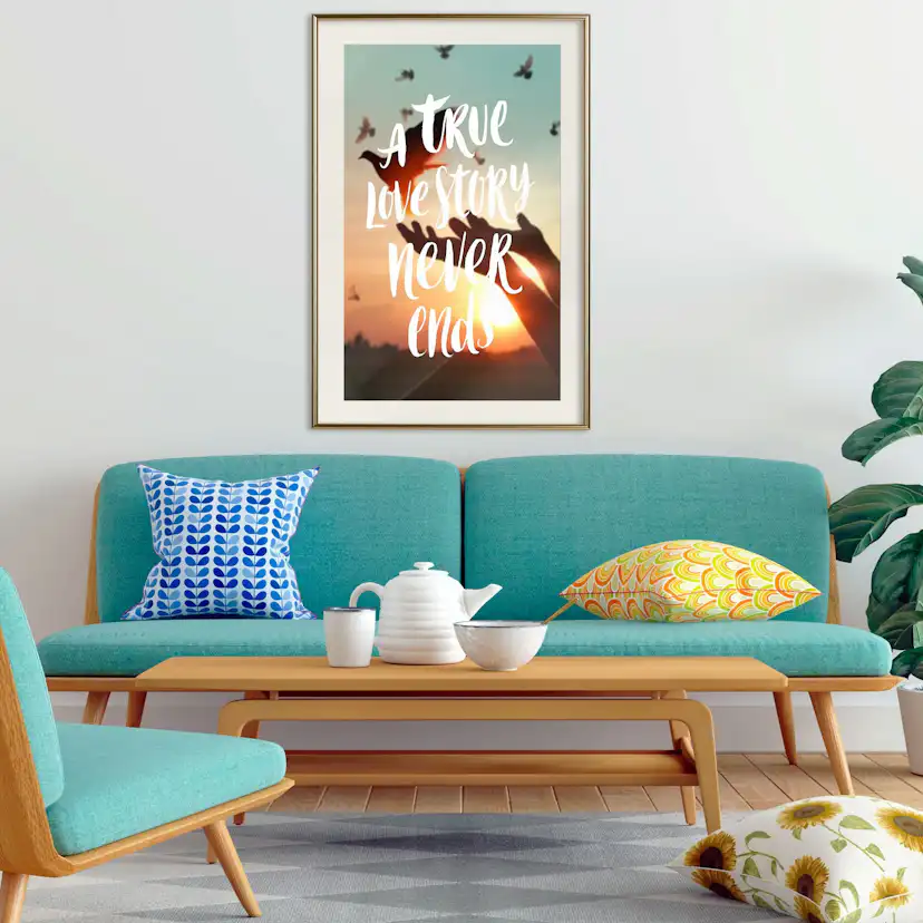 Poster Artgeist Affisch A True Love Story Never Ends