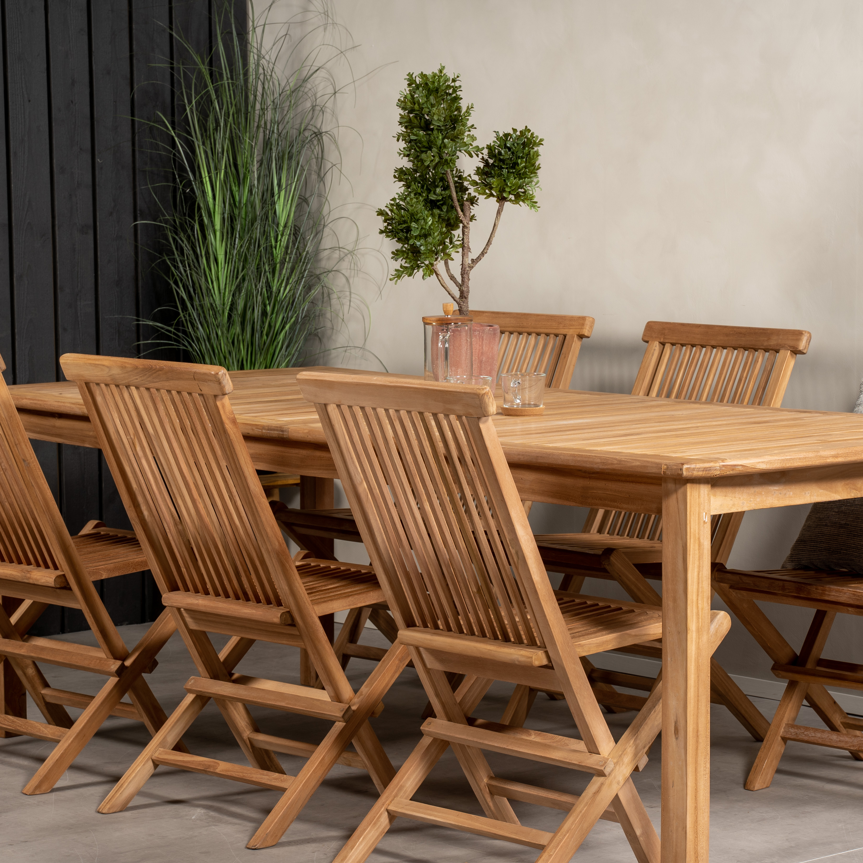 Matgrupp Venture Home Kiara 220 med 6 Stolar Utan Armstöd