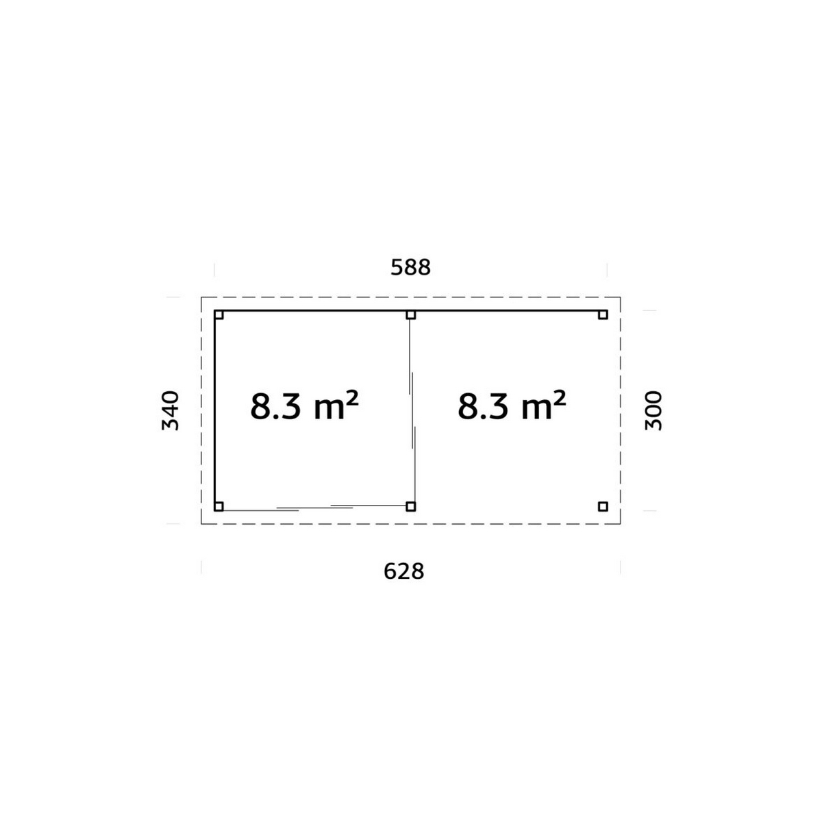 Uterum Palmako Lenna 16,6 m2 Set 405 Slide