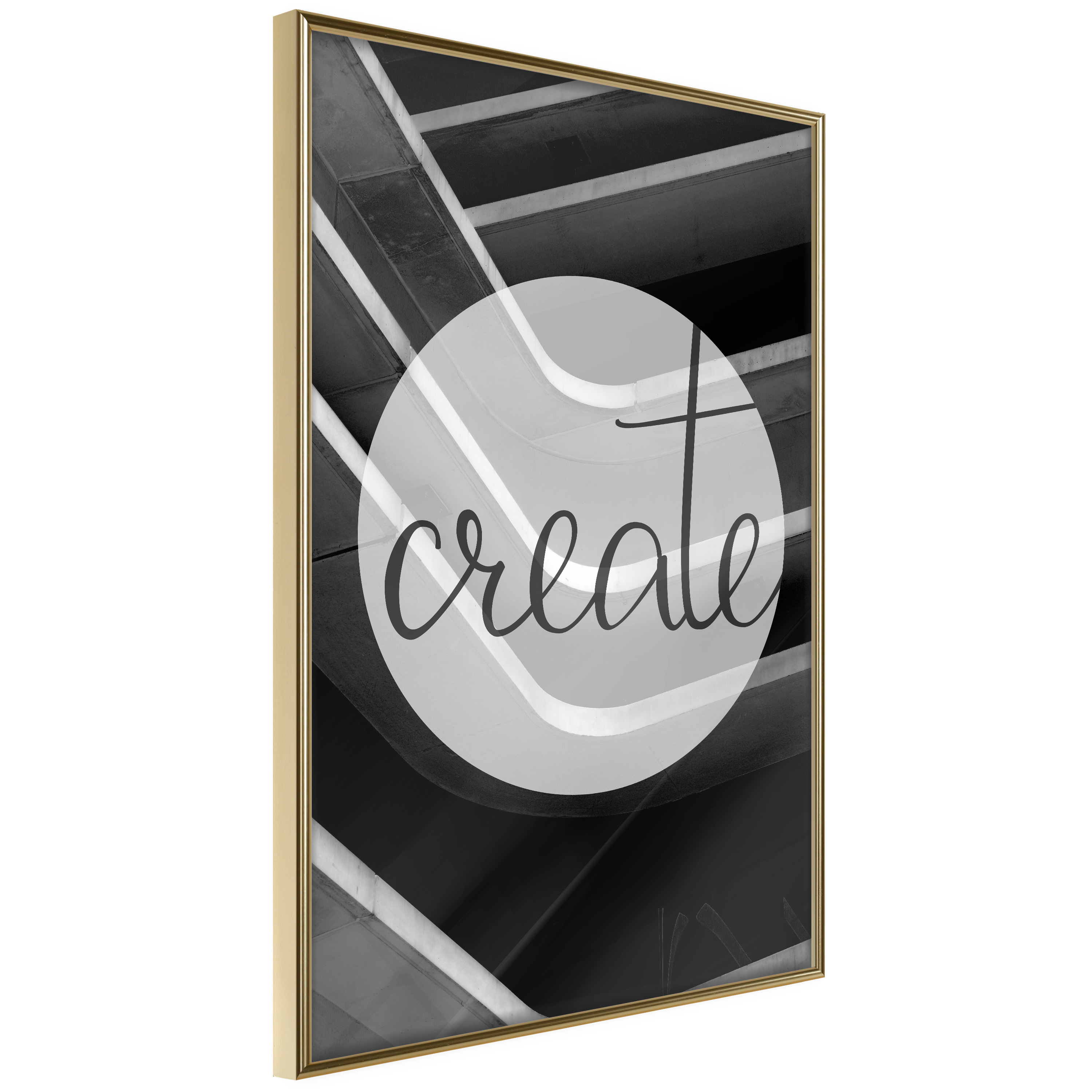 Affisch - Create [Poster] 20x30 Guld ram, 20x30 cm