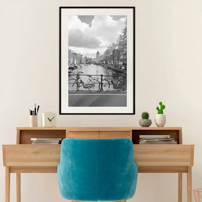 Poster Artgeist Affisch Bikes On Bridge