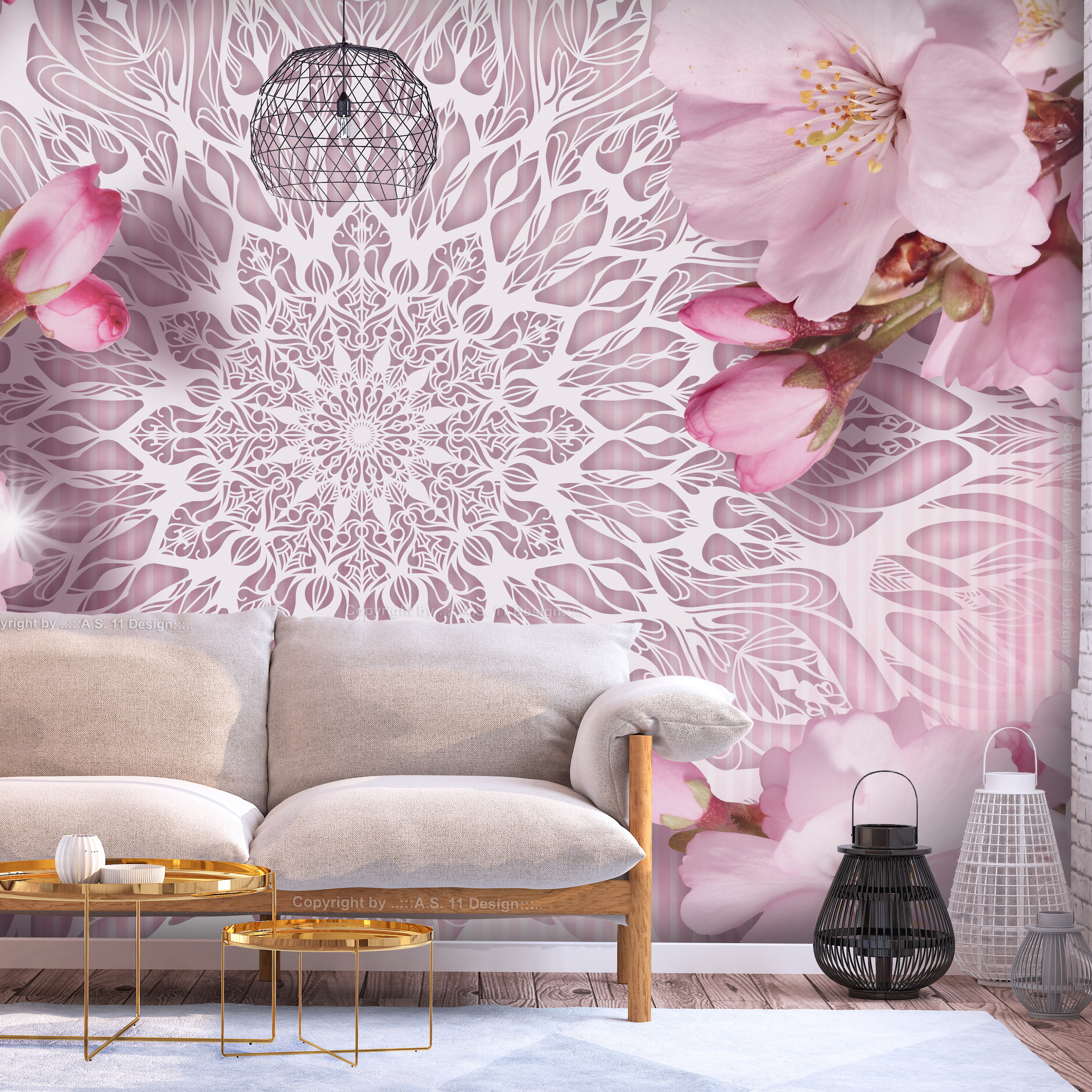 Fototapet Arkiio Självhäftande Pastel Mandala