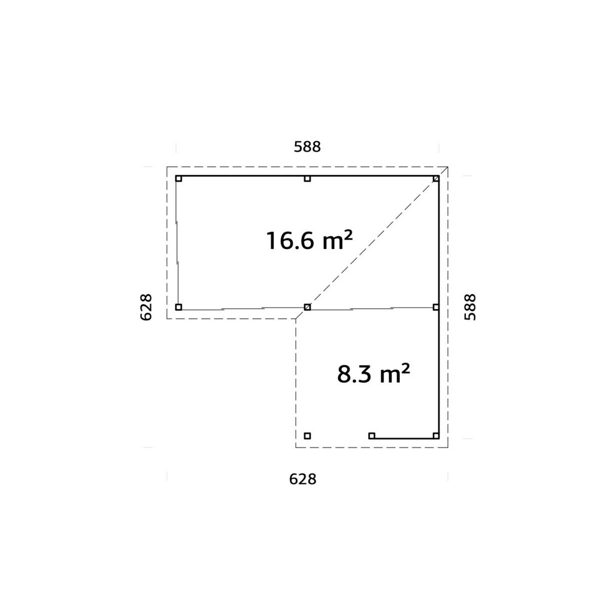 Uterum Palmako Lenna 24,9 m2 Set 423 Slide