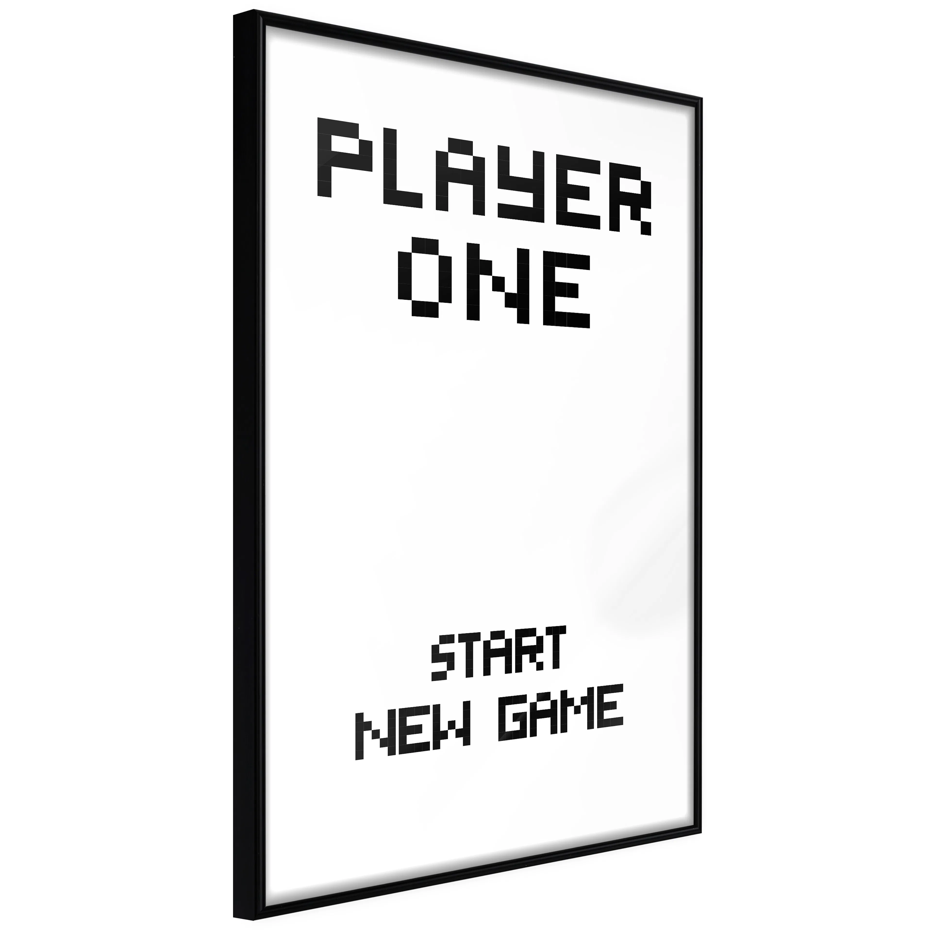 Affisch - Start New Game [Poster] 40x60 Svart ram, 40x60 cm