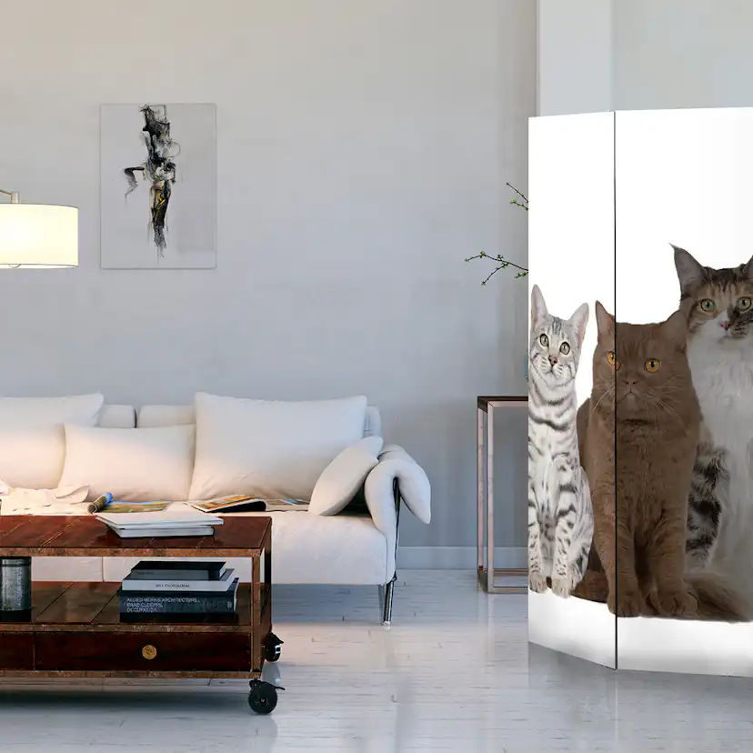 Rumsavdelare Skärmvägg Arkiio Sweet Cats 135x172 cm