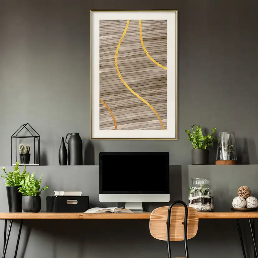 Poster Artgeist Affisch Watercolour and Gold