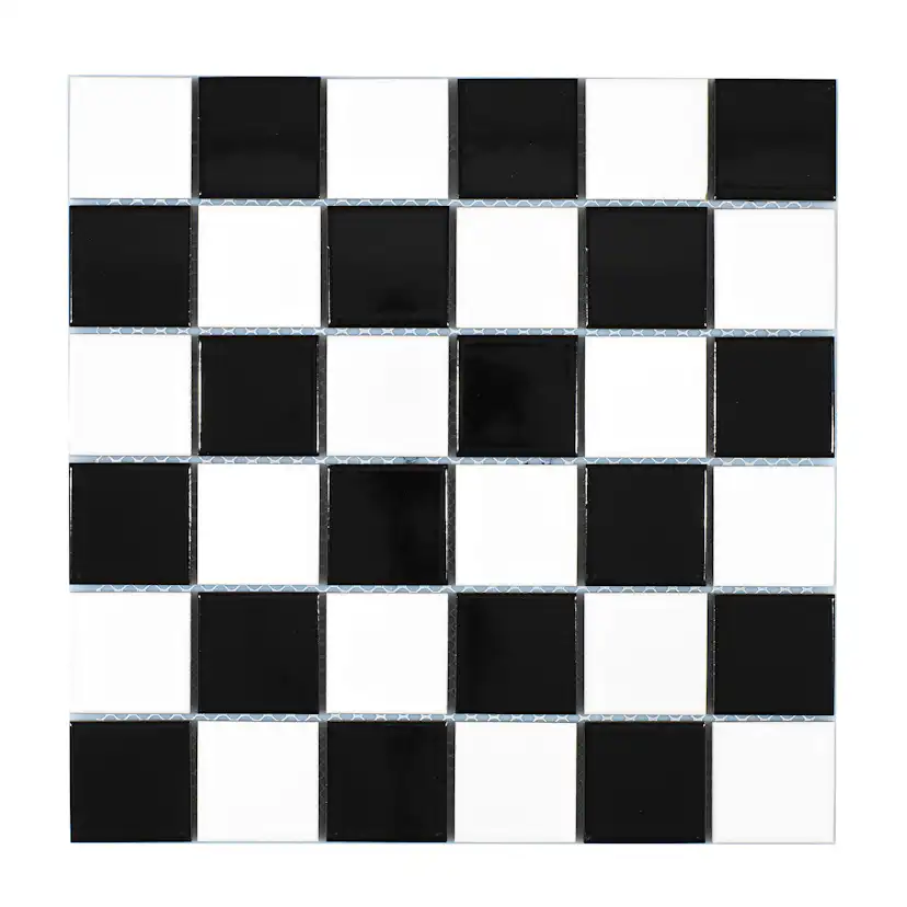 Klinkermosaik Arredo Titan Mix Svart/Vit Blank 5x5 cm