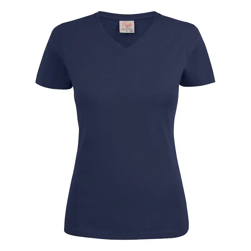 Printer Heavy V Lady T-shirt Navy XS Storlek: XS, Färg: Marin