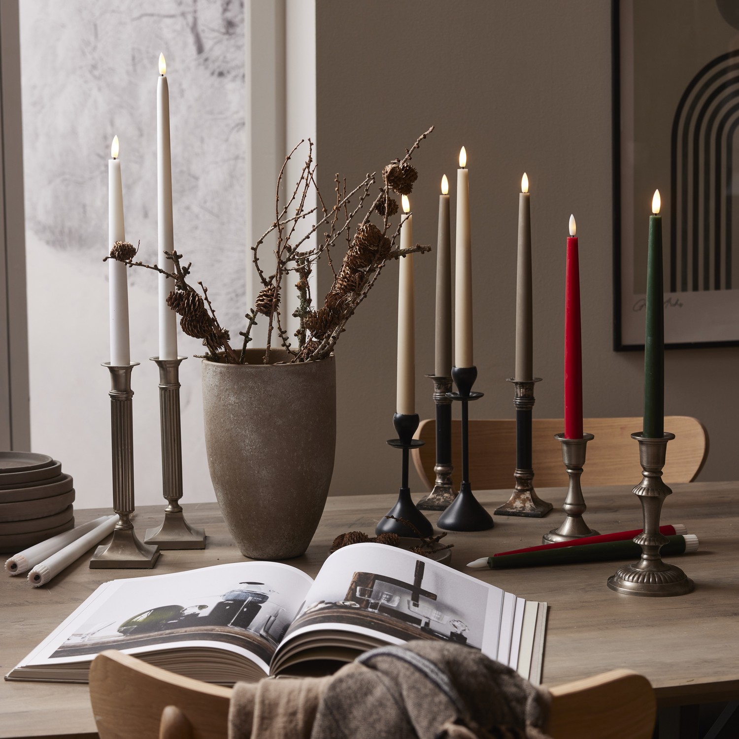 Antikljus Star Trading Flamme Slim 2-pack