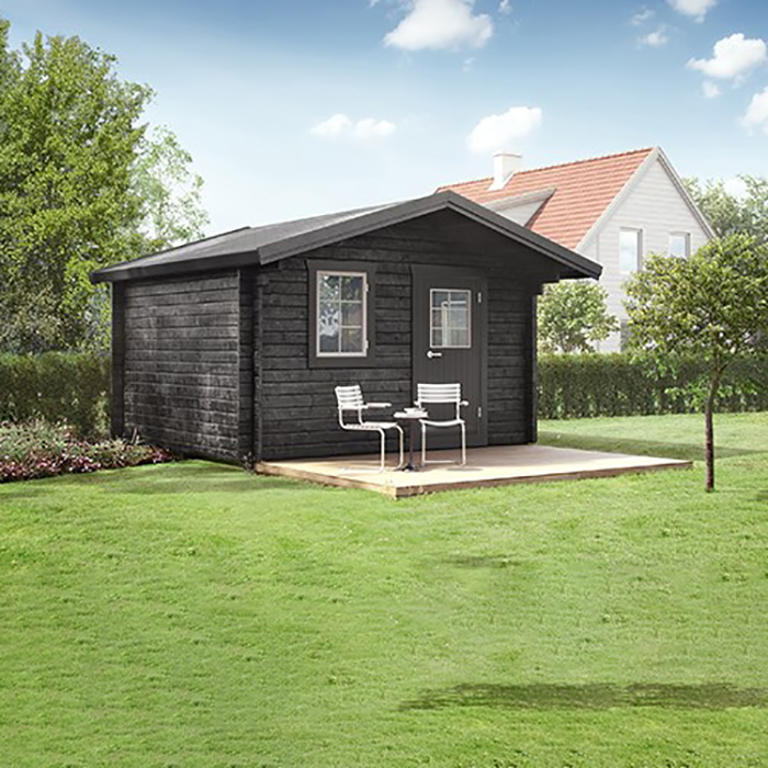 Friggebod Baseco Nalo 15 m² Timrad Stuga med Sadeltak