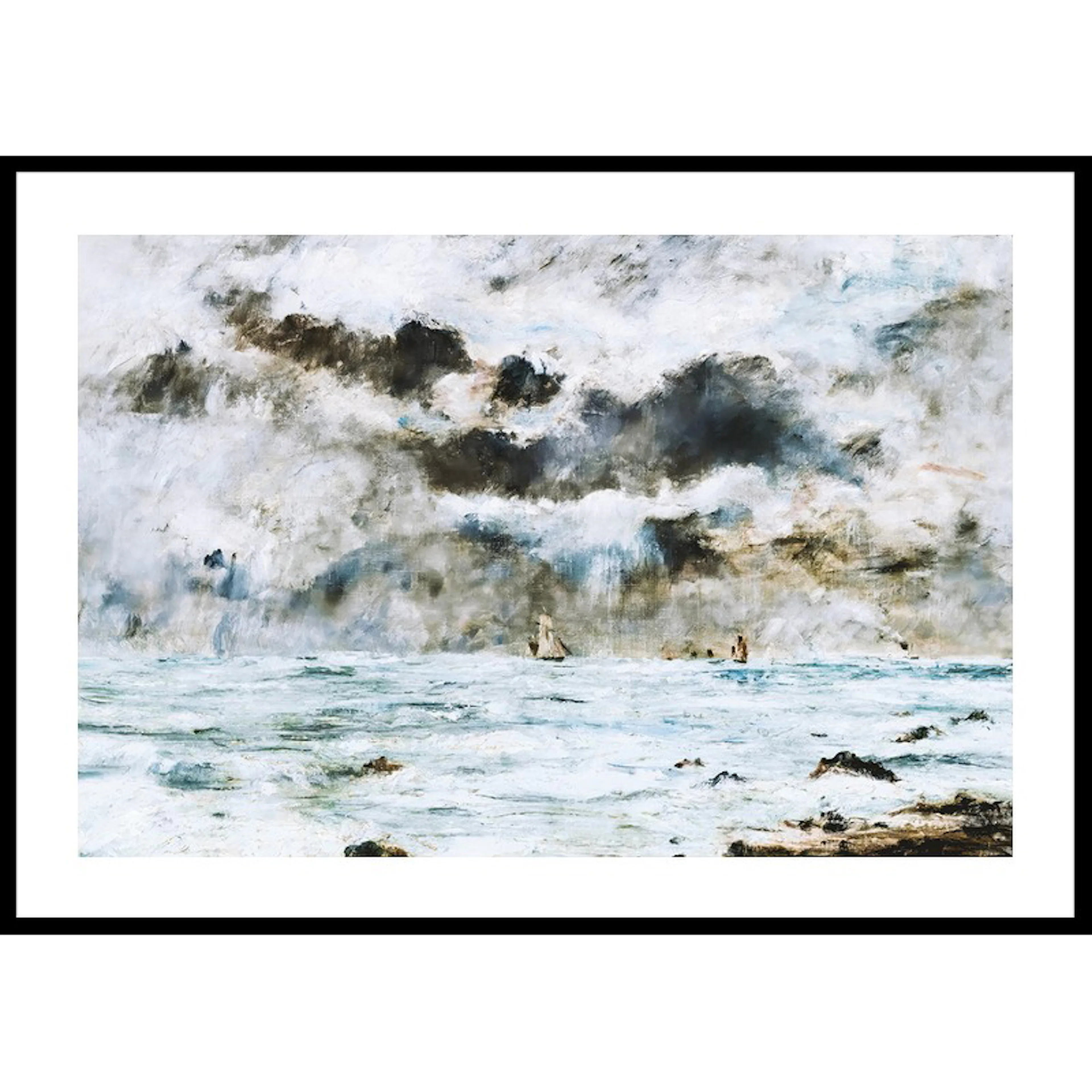 La Côte à Trouville By Eugène Louis Boudin 50x70 50x70 cm
