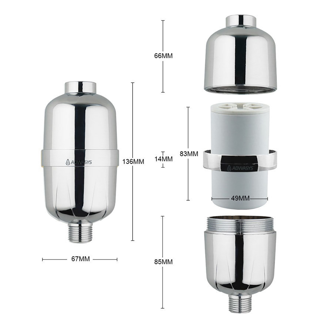Vattenrenare Adwasys RO370-UV För Omvänd Osmos Med UV-Sterilisering