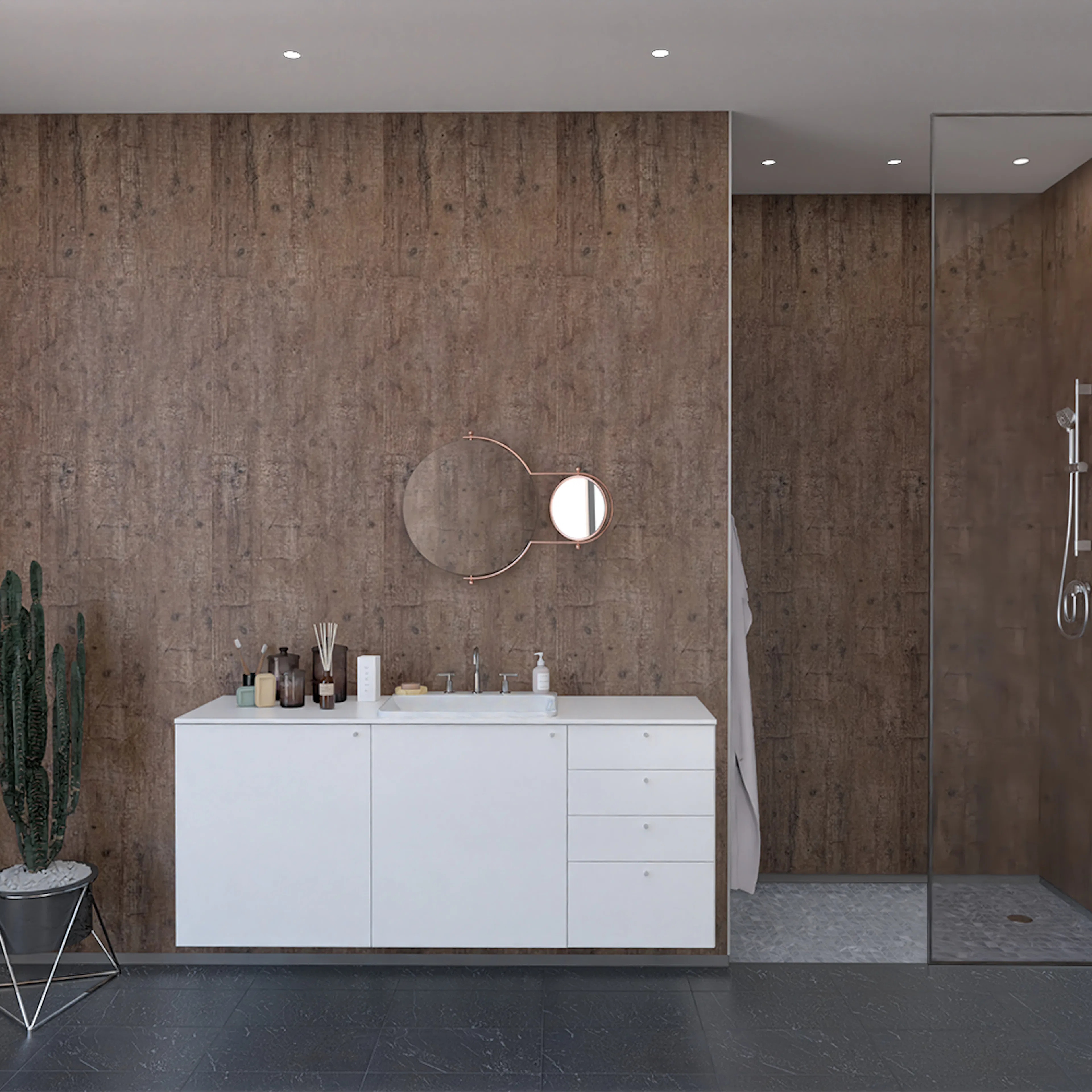 Våtrumsskiva Fibo Rough Wood 7969-L00 SC