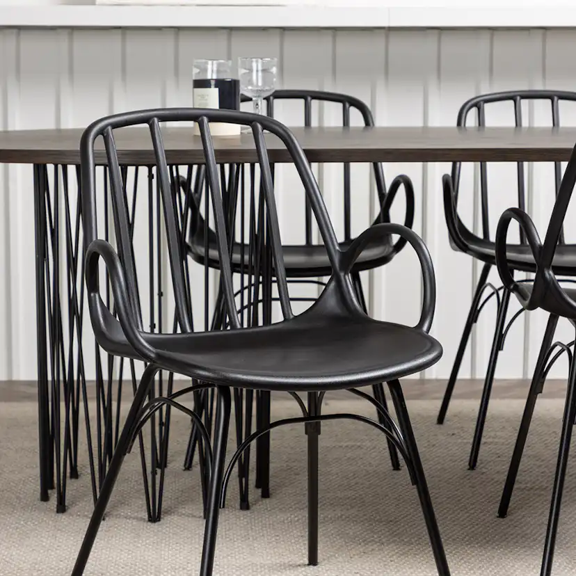 Matgrupp furniture/fashion Stone med 4 Dyrön Stolar