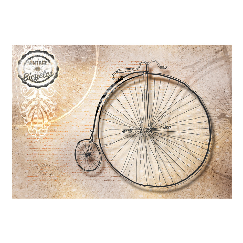 Vintage bicycles - sepia 350x245 Storlek: 350x245 cm
